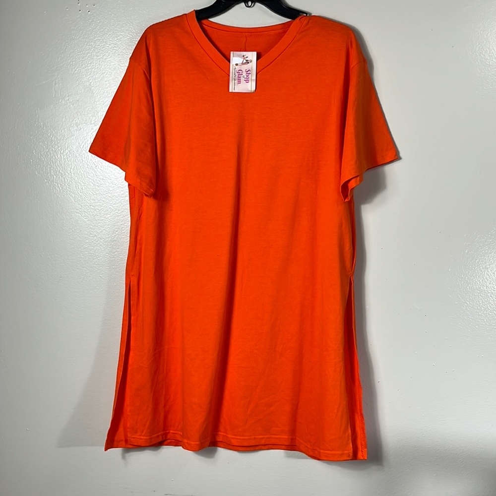 Shop of Glam orange T-shirt dress Women’s size L